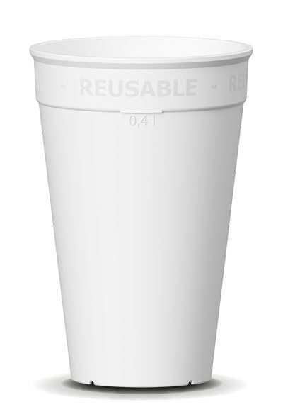 ÖkoCup® 20x Reusable plastic cups for cold and hot drinks