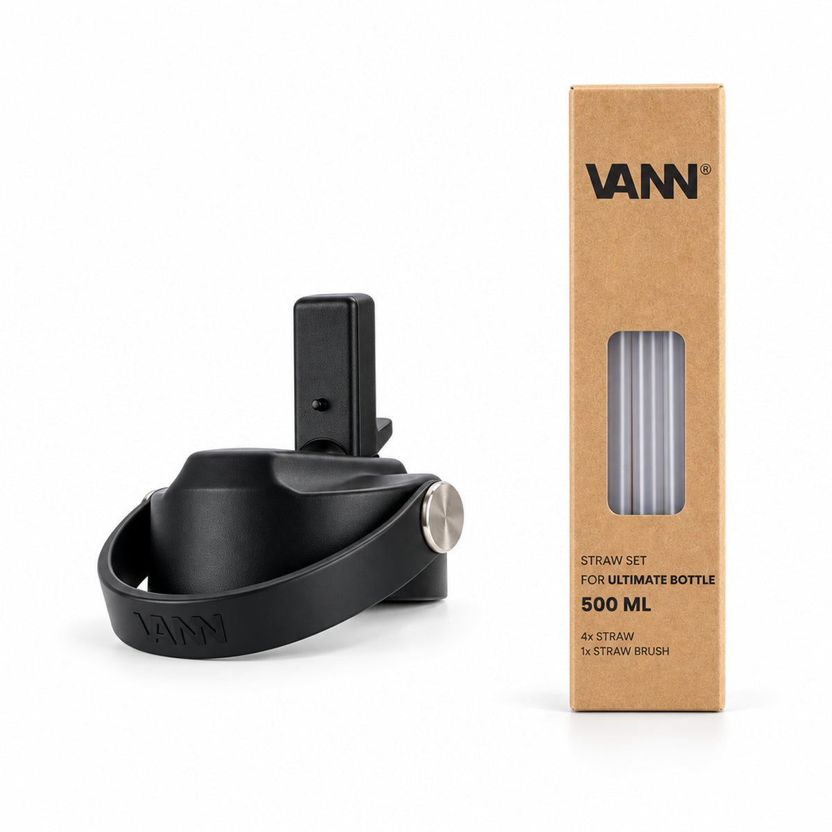 VANN Dop met tuit V2 met rietjes Ultimate Bottle - 500 ML